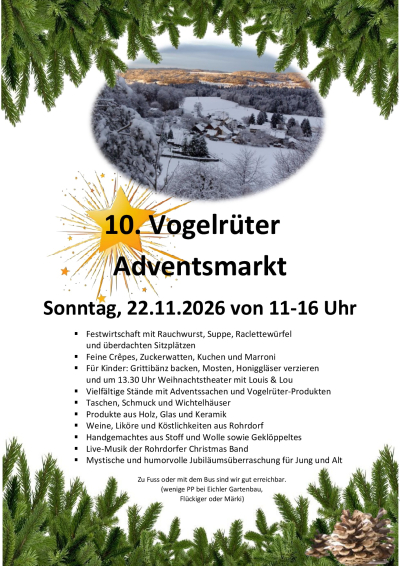 10. Vogelrüter Adventsmarkt 10. Vogelrüter Adventsmarkt